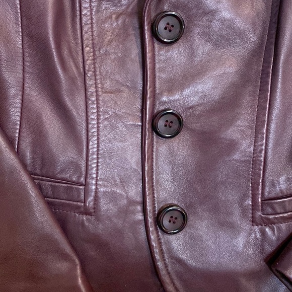 Danier Purple Leather Jacket - Picture 4 of 7